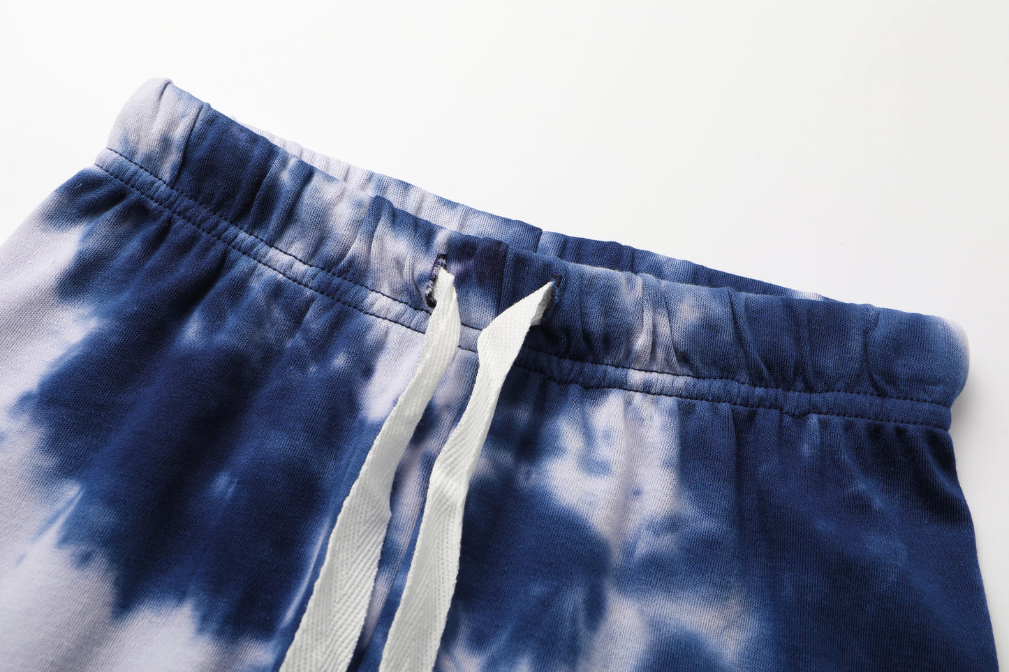 100% Organic Cotton Toddler Summer 2 Piece short sleeve Pajama Set - Dark Navy Tie Dye