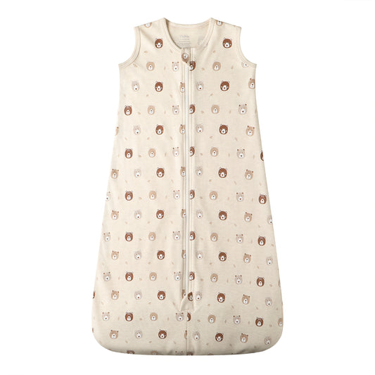 100% Organic Cotton 0.5 tog Sleep Sack - Mini Bear