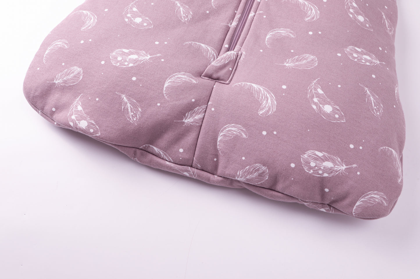 100% Organic Cotton 2.5tog Sleep Sack - Mauve Feather