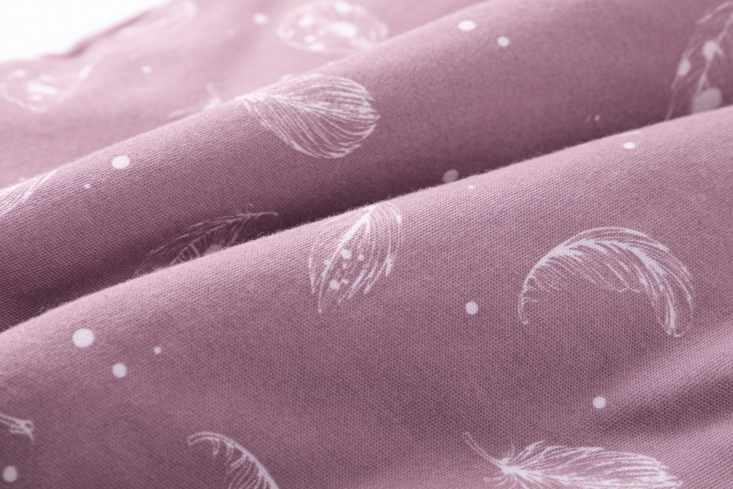 100% Organic Cotton 2.5tog Sleep Sack - Mauve Feather