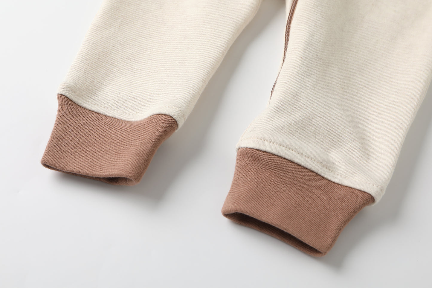 100% Cotton Footless Zip Pajamas - 2 pack - Mini Bears&beige