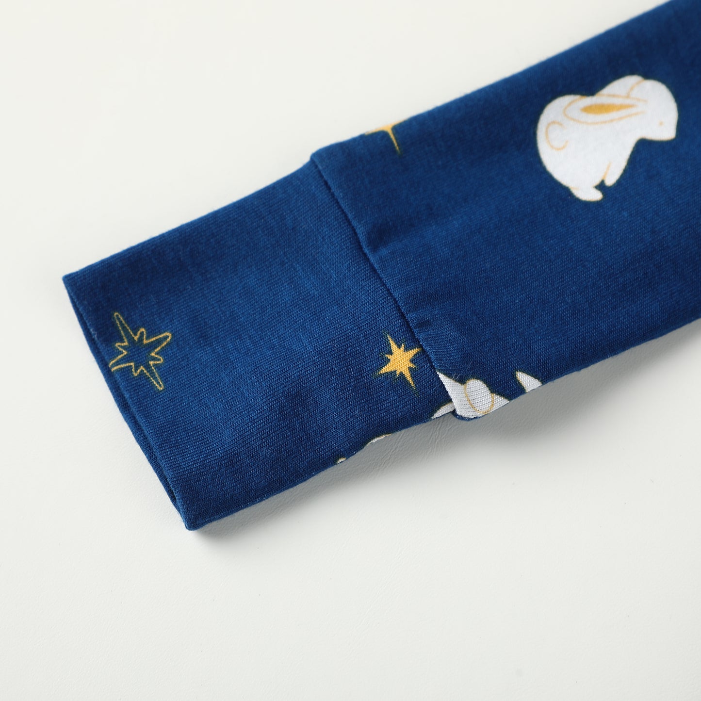 Bamboo Long Sleeve Zip Footless Baby Pajamas - Moon Bunny
