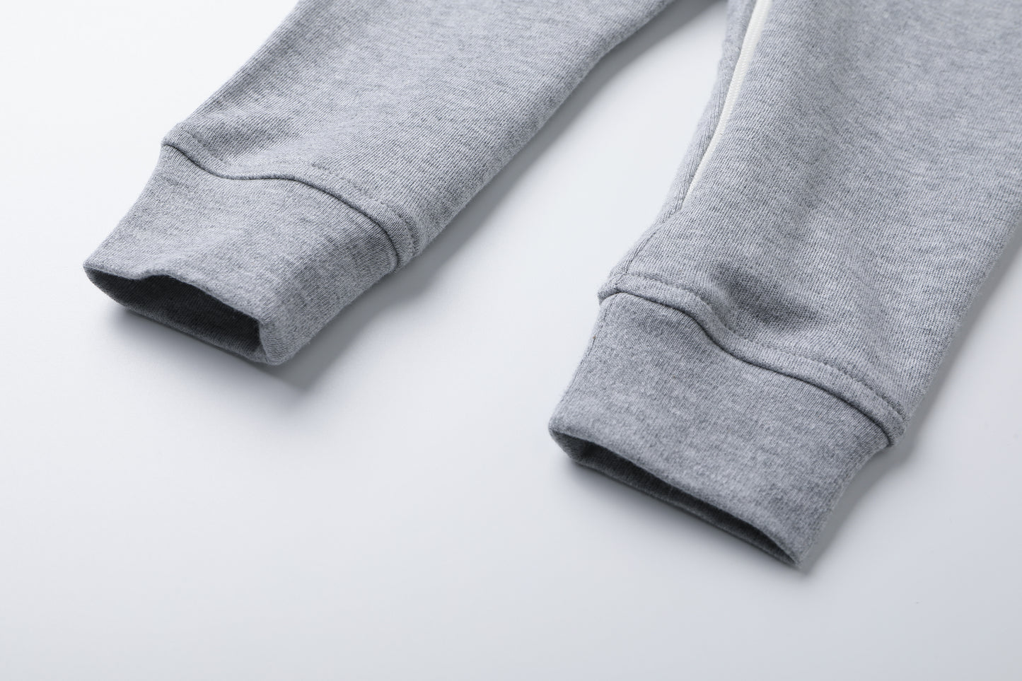 100% Organic Cotton Zip Footless Short Sleeve Pajamas - Short Olive & Gray Melange