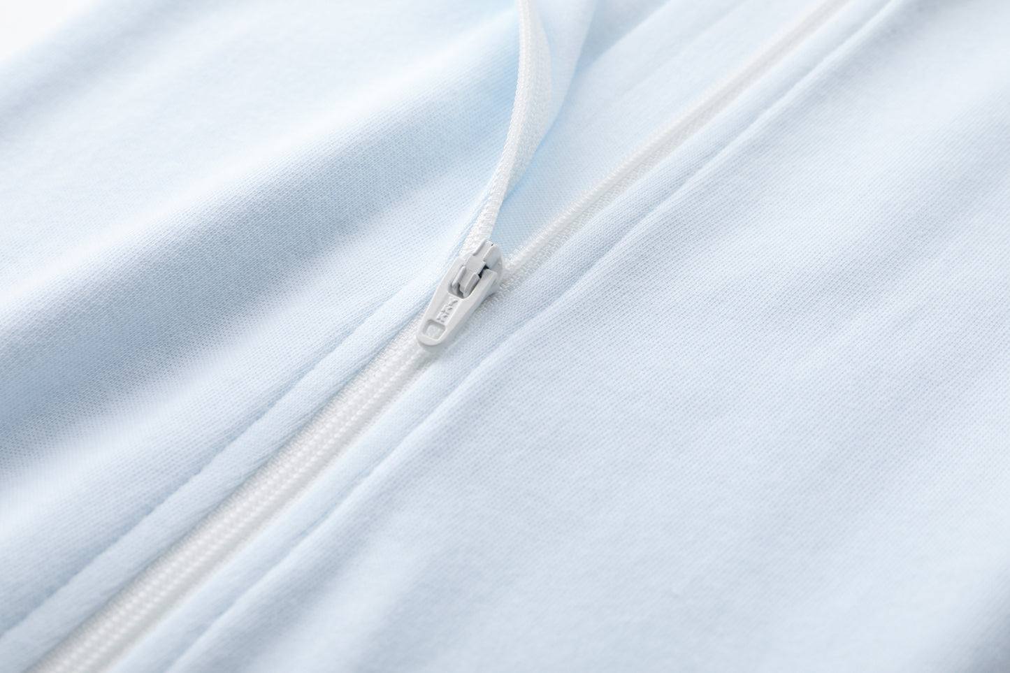 100% Organic Cotton Zip Footless Pajamas - Blue