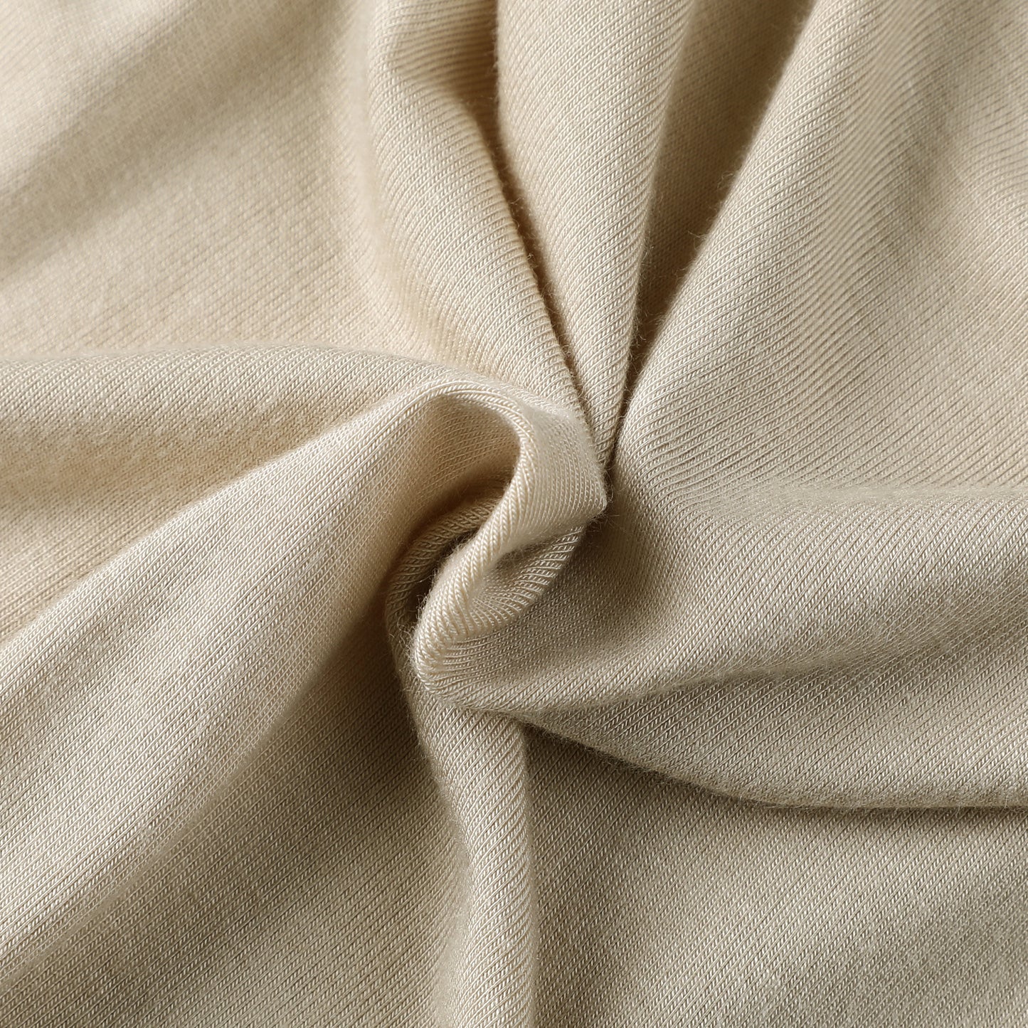 Bamboo Long Sleeve Zip Footless Baby Pajamas - Beige