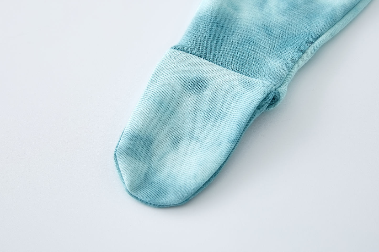 100% Organic Cotton Zip Footed Pajamas - Tie Dye Green