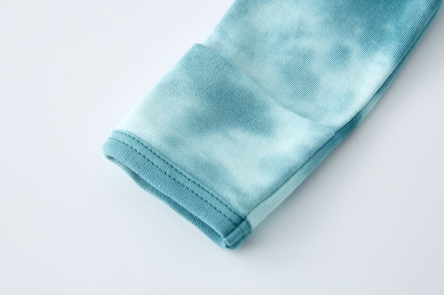 100% Organic Cotton Zip Footed Pajamas - Tie Dye Green