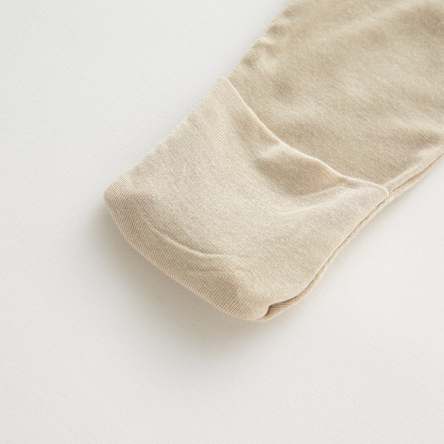 Bamboo Long Sleeve Zip Footed Pajamas - Beige