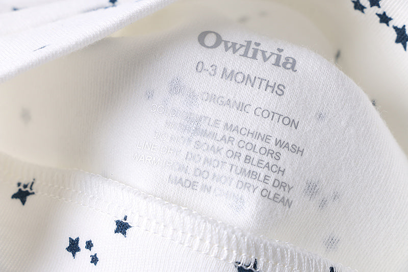 Owlivia Organic Newborn Knot Hats, Hospital Baby Beanies, Unisex Infant Caps, 3-Pack - Navy/Dark Gray Melange/Blue Star