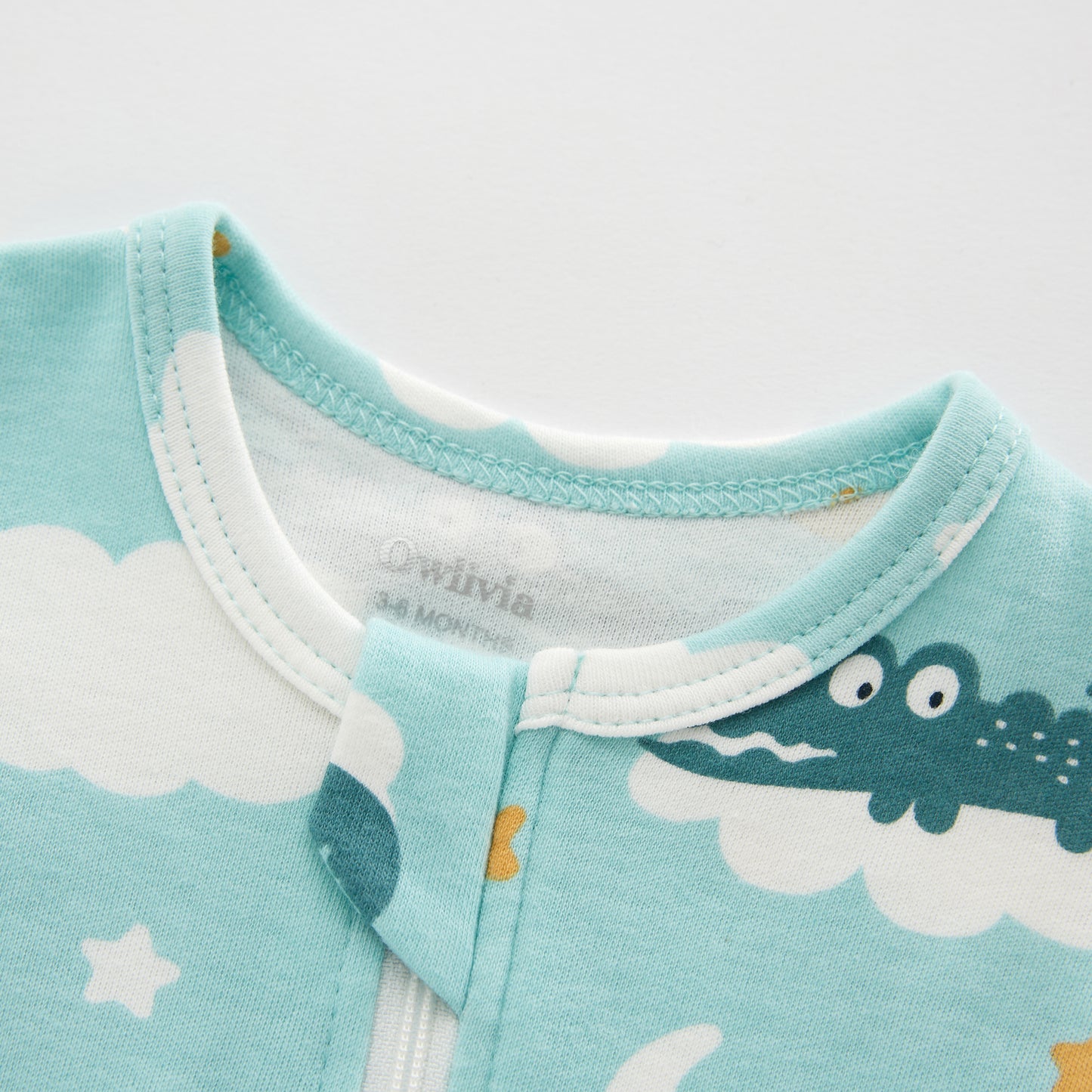 100% Cotton Footed Zip Pajamas - 2 pack - Crocodile & Golden Star