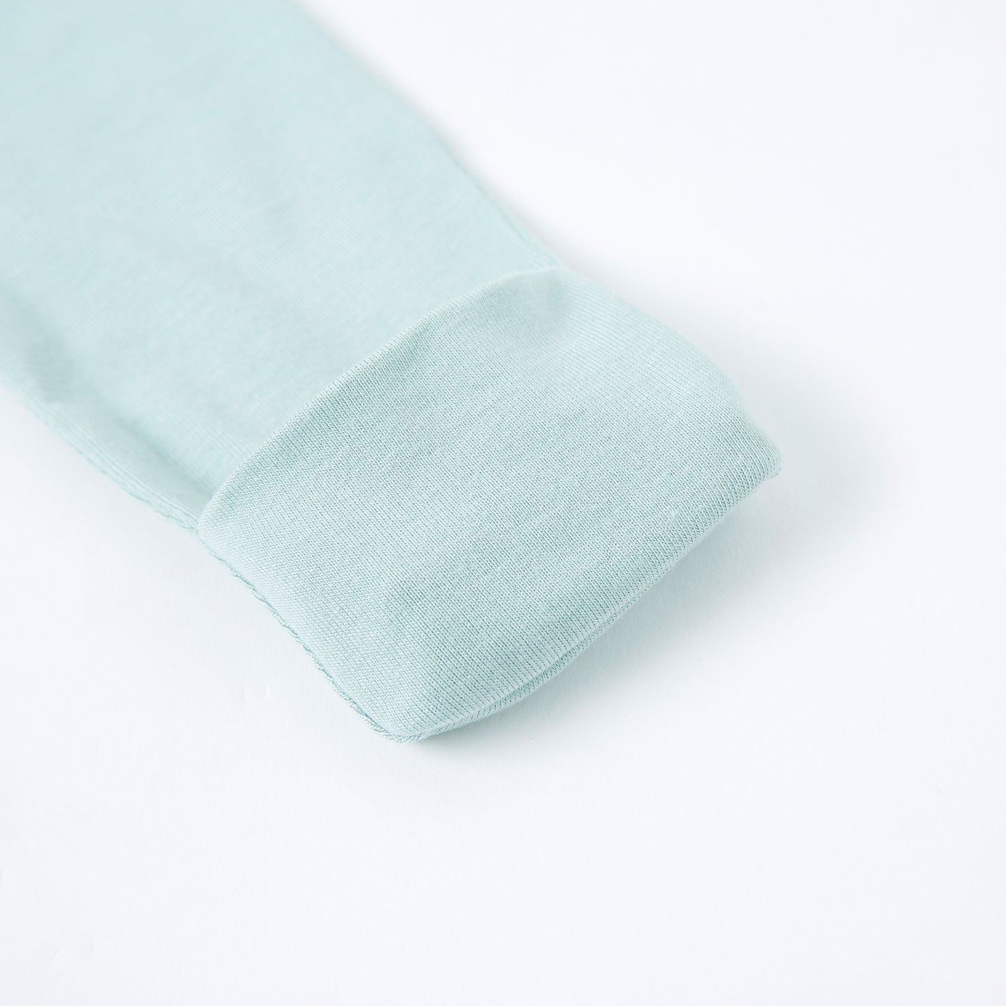 Bamboo Long Sleeve Zip Footed Pajamas - Seafoam