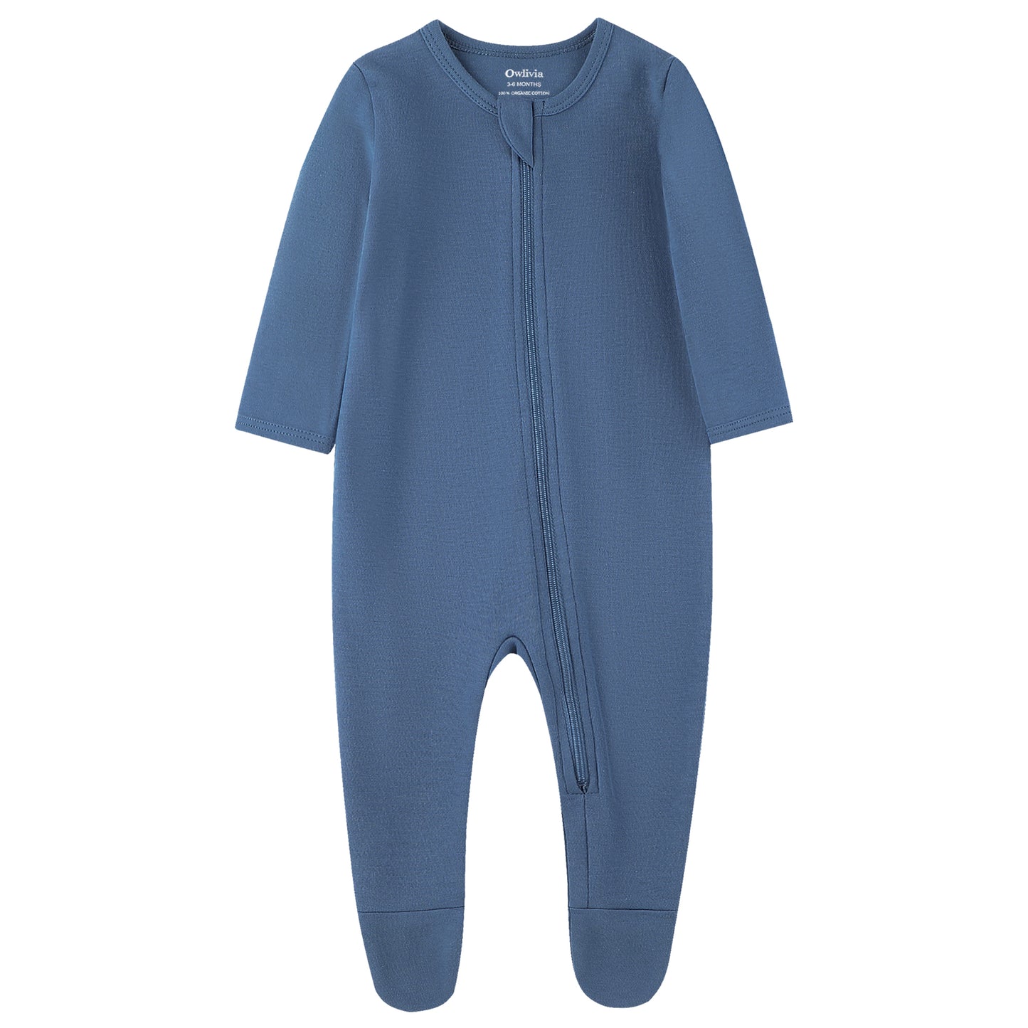 100% Cotton Footed Zip Pajamas - 3 pack - Dinosaur&blue&ivory White
