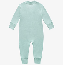 Load image into Gallery viewer, Bamboo Long Sleeve Zip Footless Baby Pajamas - Seafoam