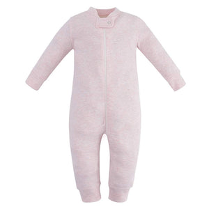 100% Cotton Footless Zip Pajamas - 2 pack - Pink Hearts & Pink Melange