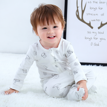 Load image into Gallery viewer, 100% Cotton Zip Footed Pajamas - 2 Pack - Mushroom &amp; Golden Star