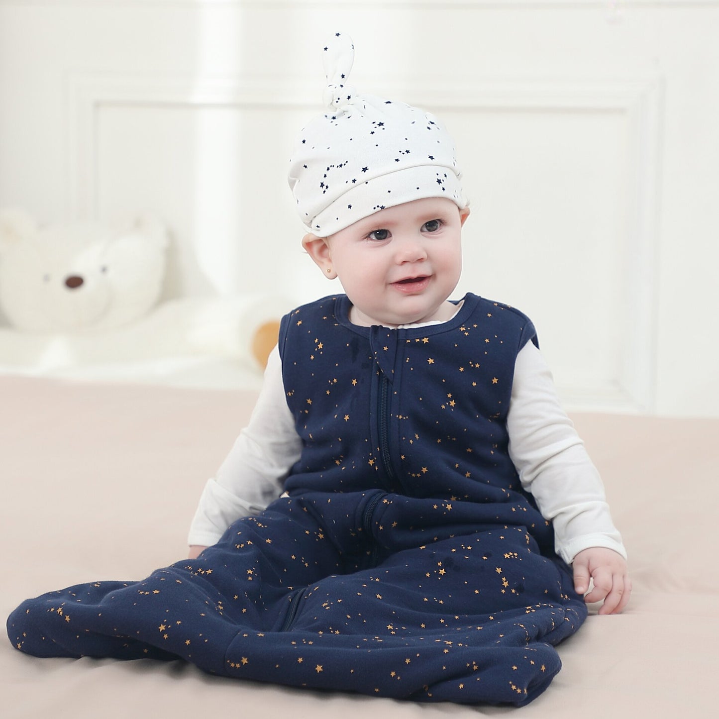 100% Organic Cotton 2.5tog Sleep Sack - Starry Sky