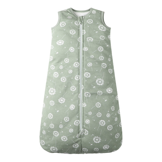 100% Organic Cotton 2.5tog Sleep Sack - Green Dandelion