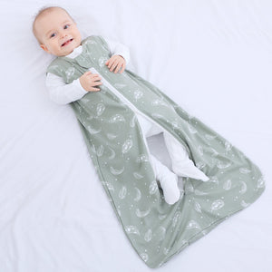 100% Organic Cotton 0.5tog Sleep Sack - Sage Feather