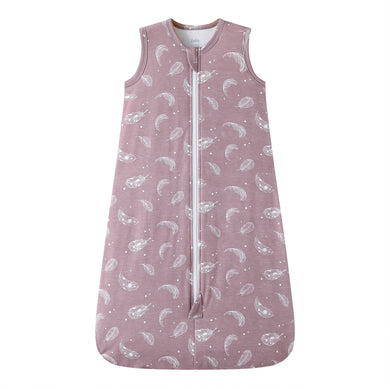 Owlivia Bamboo Rayon Baby Sleep Sack Unisex Sleeping Bag 1.0 TOG -Feather Mauve