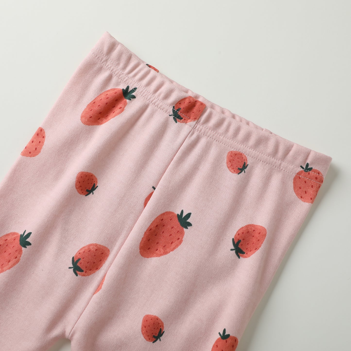 100% Organic Cotton Toddler 2 Piece Pajama Set - Pink Strawberry