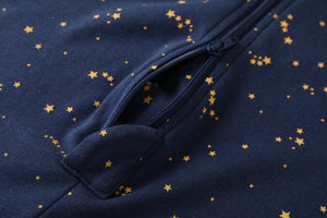 100% Organic Cotton 0.5tog Sleep Sack - Starry Sky