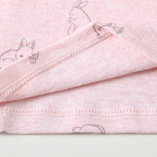 Load image into Gallery viewer, 100% Organic Cotton Toddler Summer 2 Piece short sleeve Pajama Set - Pink Rabbit