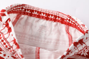 100% Organic Cotton Toddler 2 Piece Pajama Set -Red Reindeer