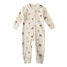 Load image into Gallery viewer, 100% Cotton Footless Zip Pajamas - 2 pack - Mini Bears&amp;beige