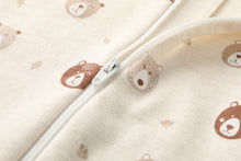 Load image into Gallery viewer, 100% Cotton Footless Zip Pajamas - 2 pack - Mini Bears&amp;beige