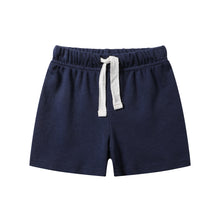 Load image into Gallery viewer, Organic Cotton Baby Shorts Toddler Summer Shorts - Gray &amp; Navy &amp; Grey Rabbit