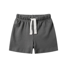 Load image into Gallery viewer, Organic Cotton Baby Shorts Toddler Summer Shorts - Gray &amp; Navy &amp; Grey Rabbit