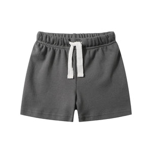 Organic Cotton Baby Shorts Toddler Summer Shorts - Gray & Navy & Grey Rabbit