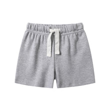 Load image into Gallery viewer, Organic Cotton Baby Shorts Toddler Summer Shorts - Olive &amp; Dark Grey &amp; Light Grey