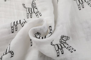 New Baby Bundle 100% Organic Cotton - Gray Melange & Zebra