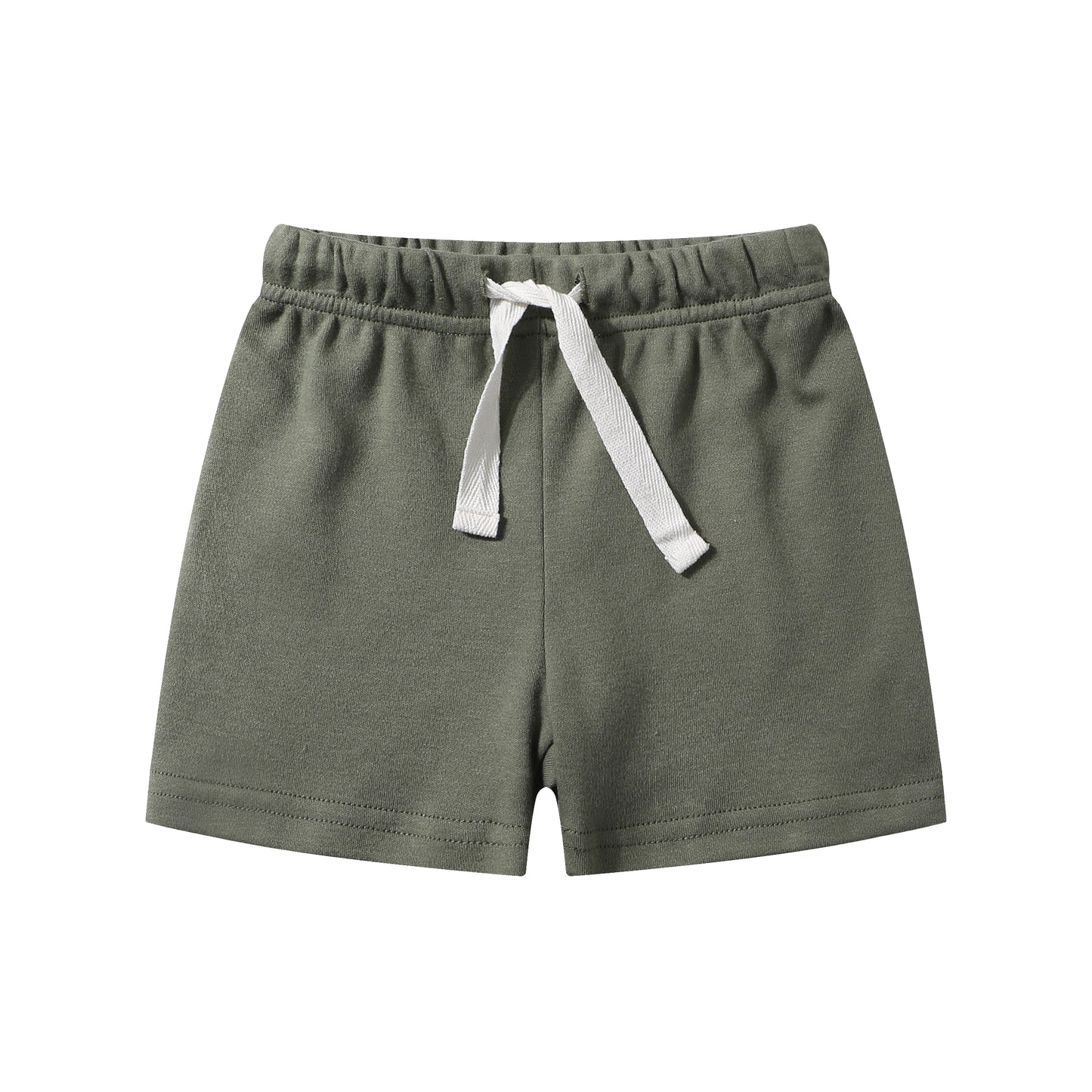 Organic Cotton Baby Shorts Toddler Summer Shorts - Olive & Dark Grey & Light Grey