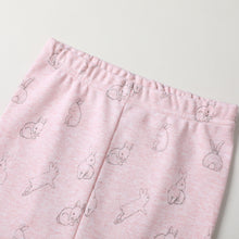 Load image into Gallery viewer, 100% Organic Cotton Toddler 2 Piece Pajama Set - Pink Rabbit