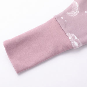 100% Organic Cotton 1.0 Tog Sleeping Bag with Legs Sleeveless Wearable Blanket- Feather Mauve