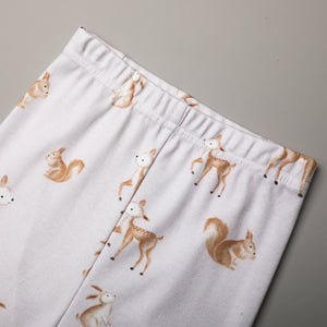 100% Organic Cotton Toddler 2 Piece Pajama Set - Deer