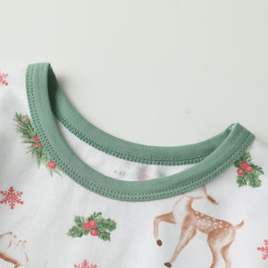 100% Organic Cotton Toddler 2 Piece Pajama Set - Christmas Tree