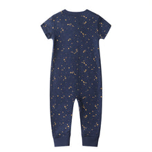 Load image into Gallery viewer, 100% Organic Cotton Zip Footless Short Sleeve Pajamas - Short Starry Sky