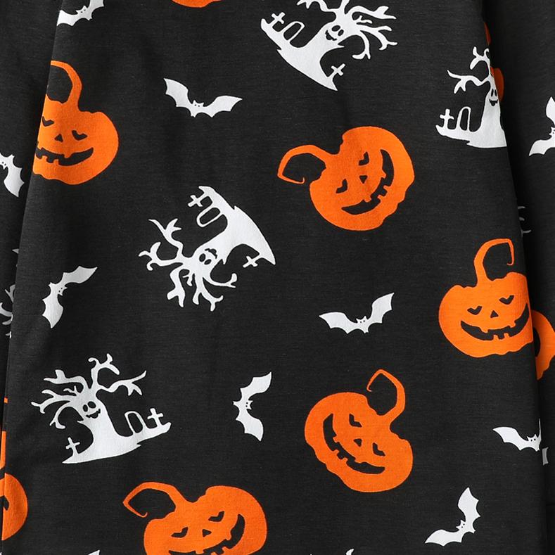 100% Organic Cotton Toddler 2 Piece Pajama Set - Pumpkin Bats