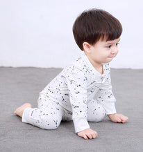 Load image into Gallery viewer, 100% Cotton Footless Zip Pajamas - 2 pack - Blue Star &amp; Gray Melange