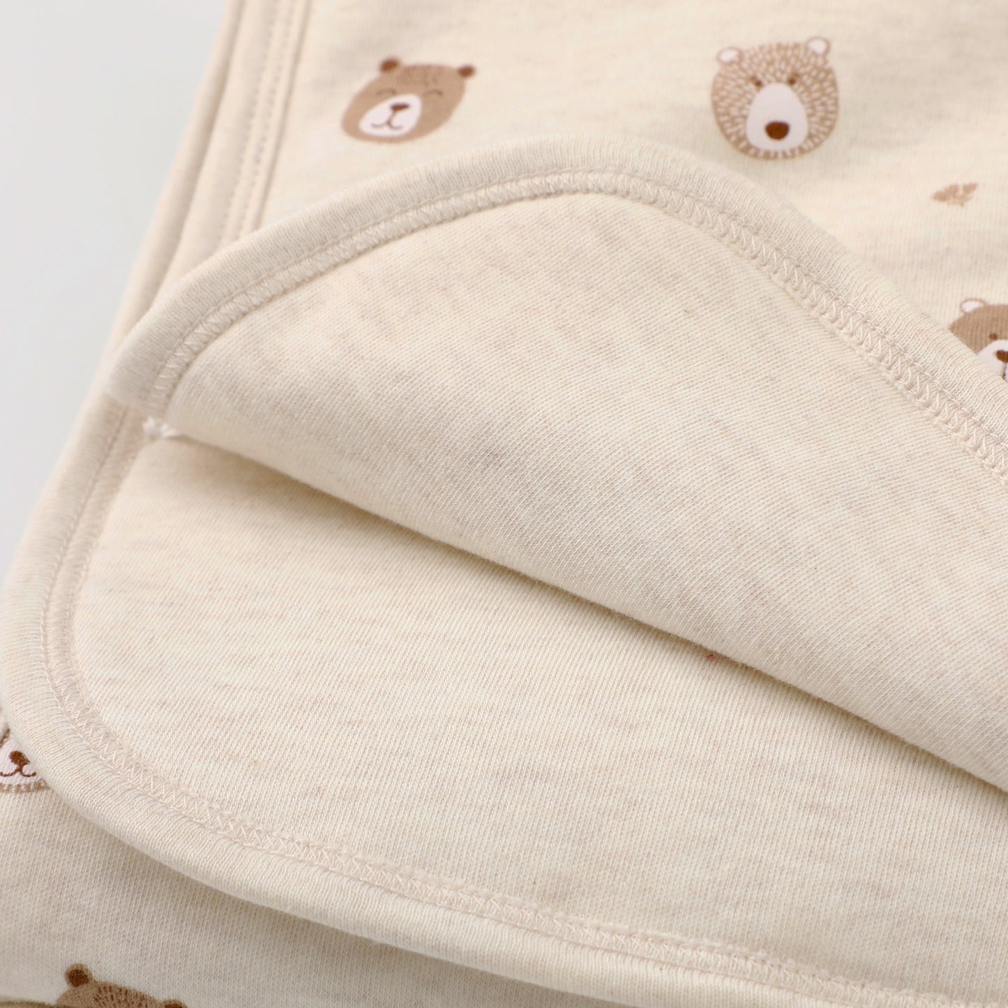 Owlivia Premium Organic Cotton Baby Blanket, Neutral Toddler Blanket with Soft Polyester Fill – Reversible Baby Infant Quilt 30"x40", Crib & Stroller Blanket(Mini Bears)