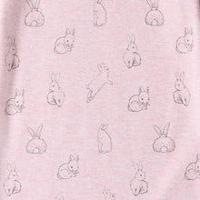 Load image into Gallery viewer, 100% Organic Cotton Toddler 2 Piece Pajama Set - Pink Rabbit