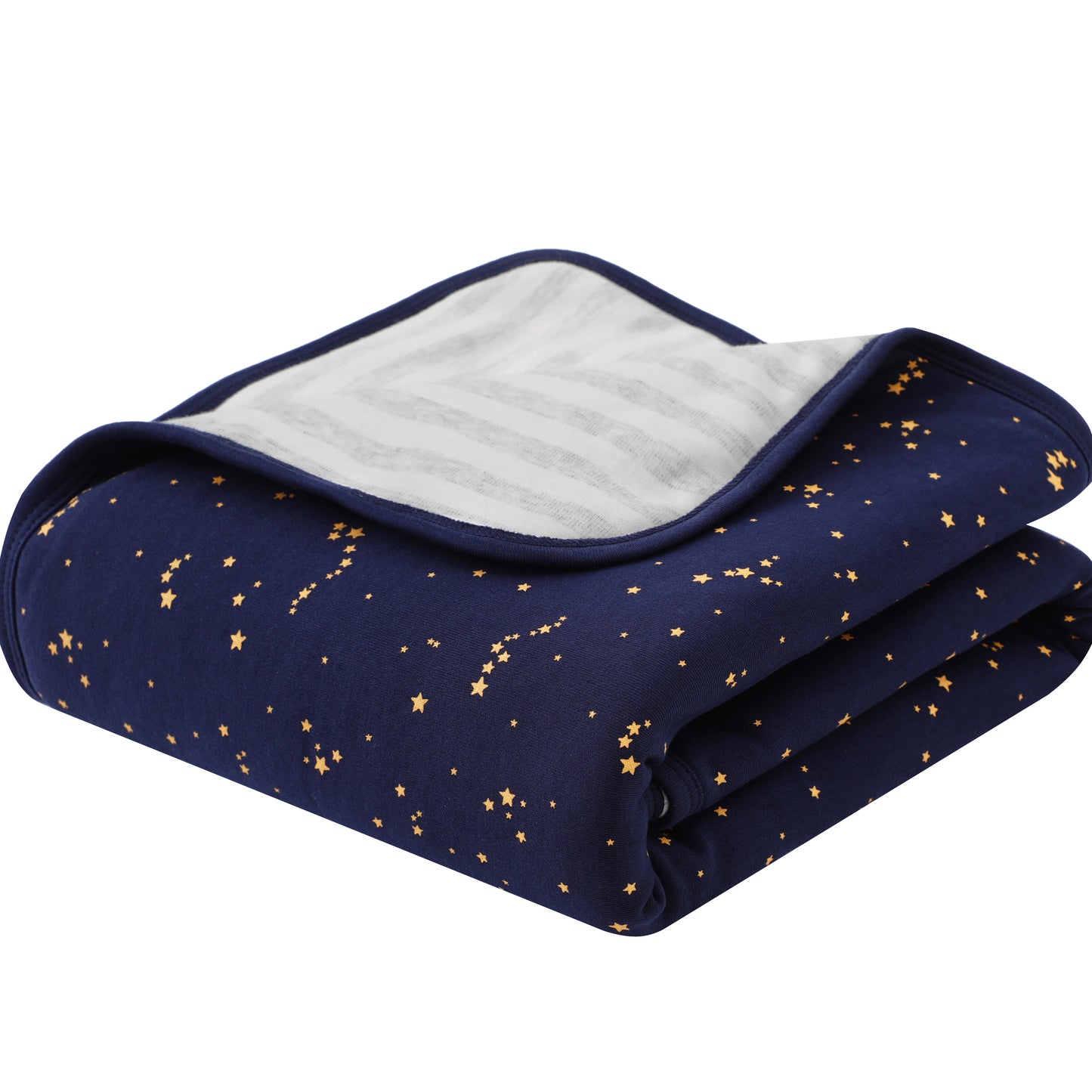 Owlivia Premium Organic Cotton Baby Blanket, Neutral Toddler Blanket with Soft Polyester Fill – Reversible Baby Infant Quilt 30"x40", Crib & Stroller Blanket(Starry Sky)