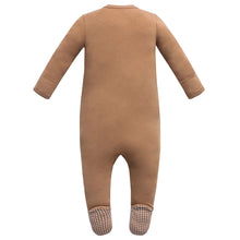 Load image into Gallery viewer, Bamboo Long Sleeve Zip Footed Pajamas - Camel