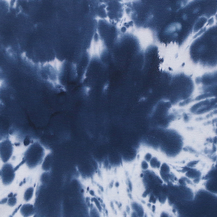 100% Organic Cotton Zip Footed Pajamas - Tie Dye Dark Navy