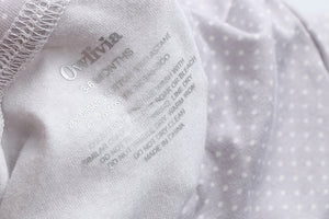 Bamboo & Organic Cotton Blend Zip Footless Pajamas -White Dots