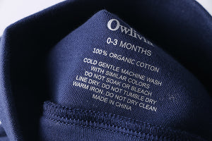 100% Organic Cotton Hats- 3 Pack - Navy/Dark Gray Melange/Blue Star