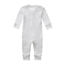 Load image into Gallery viewer, 100% Organic Cotton Zip Footless Pajamas - Off White